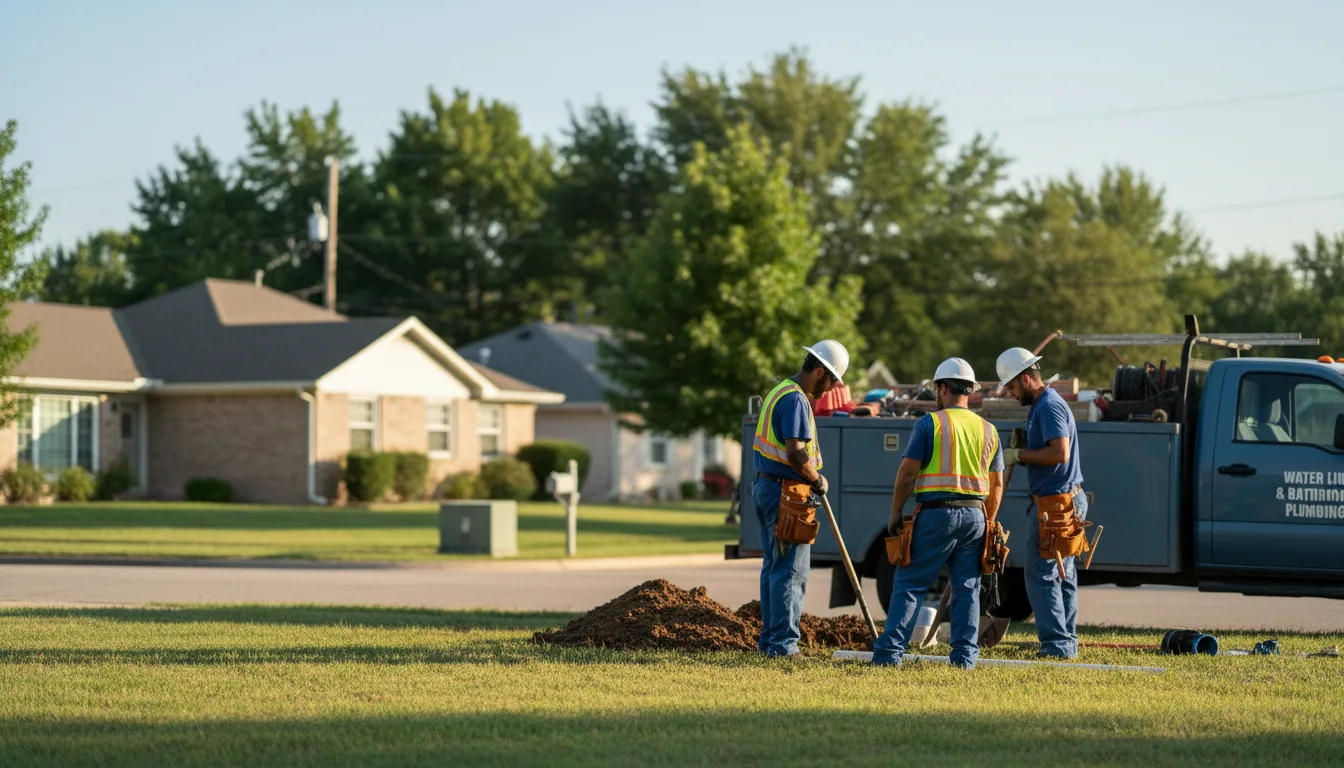 Residential water line and bathroom plumbing service in Northboro, IA